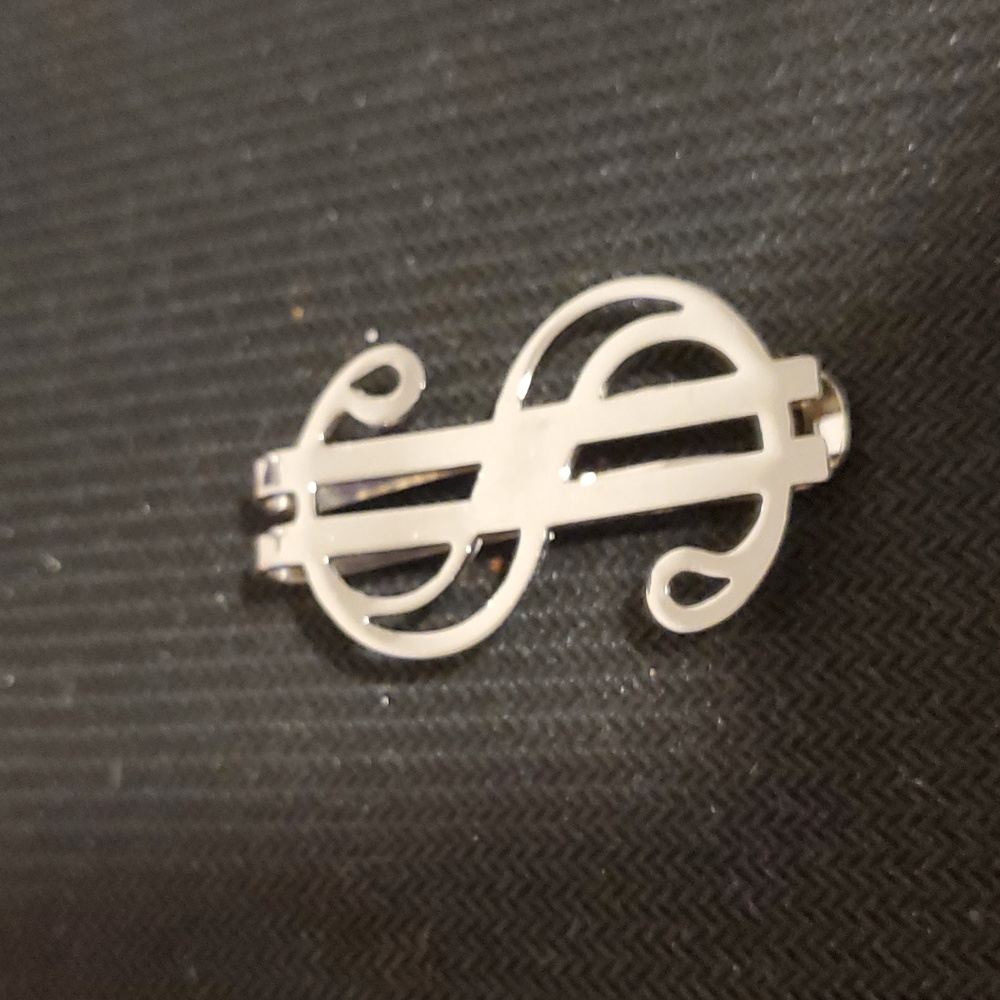 Fancy Sterling Silver Money Clip in new shape - Picture 2 of 5